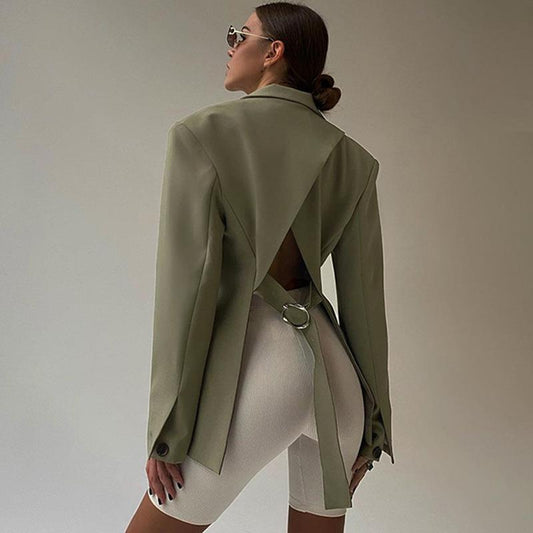 CM | Blazer sin espalda para mujer