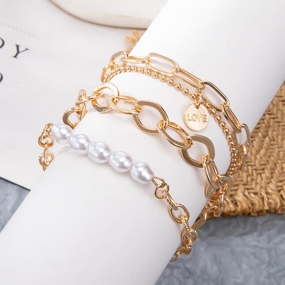 Oro Pulsera clásico con encanto atemporal