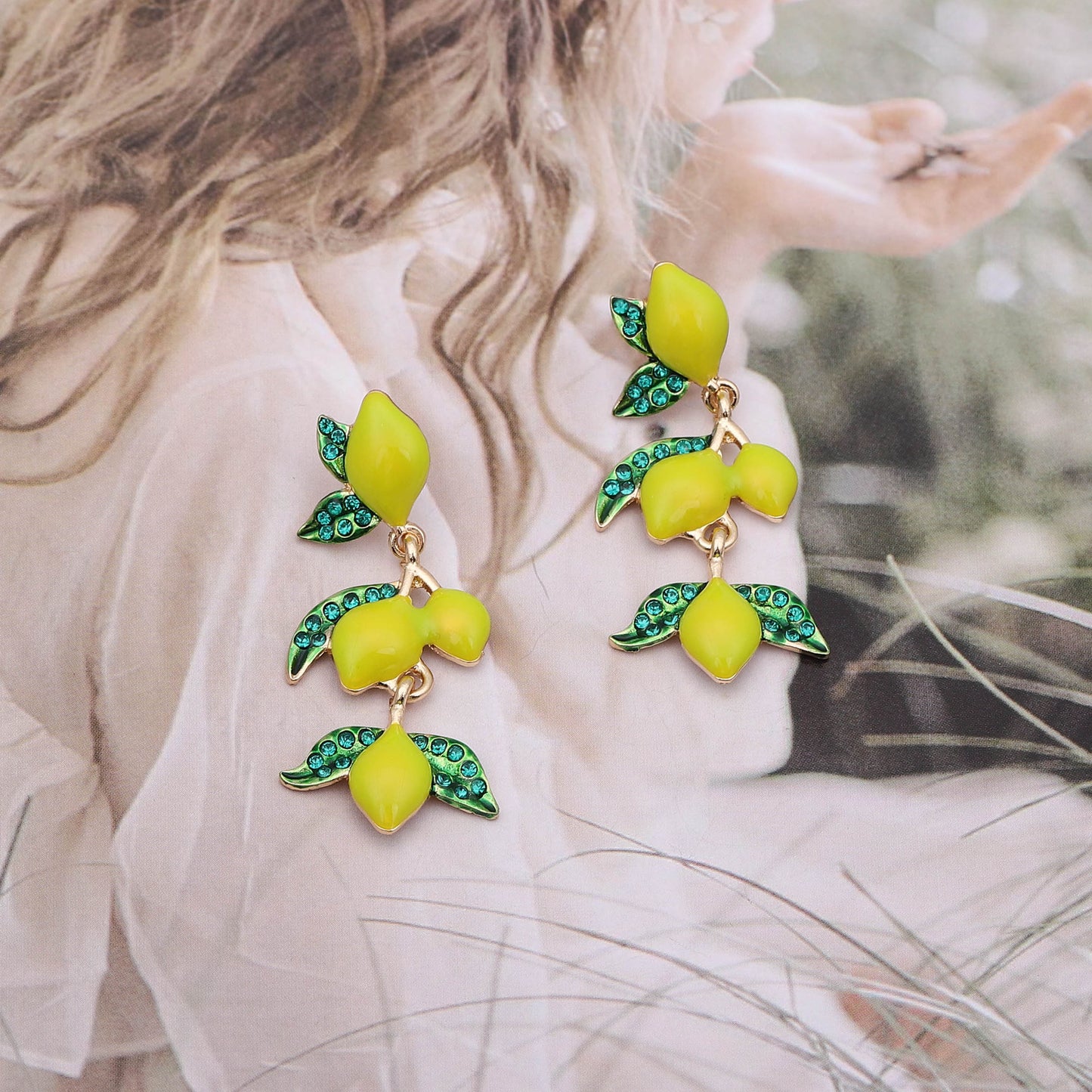 Pendiente vintage hecho a mano