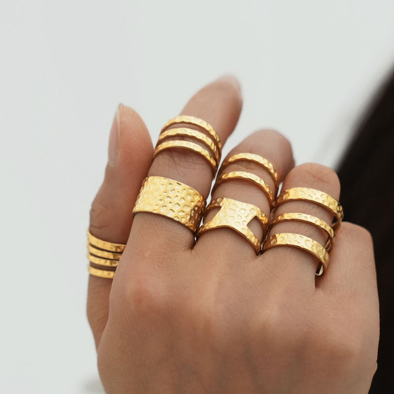 Oro Anillo elegante para toda ocasión