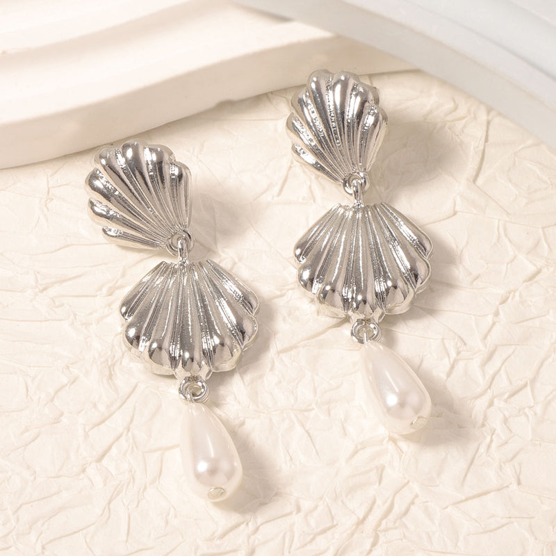 Perla Pendiente vintage hecho a mano