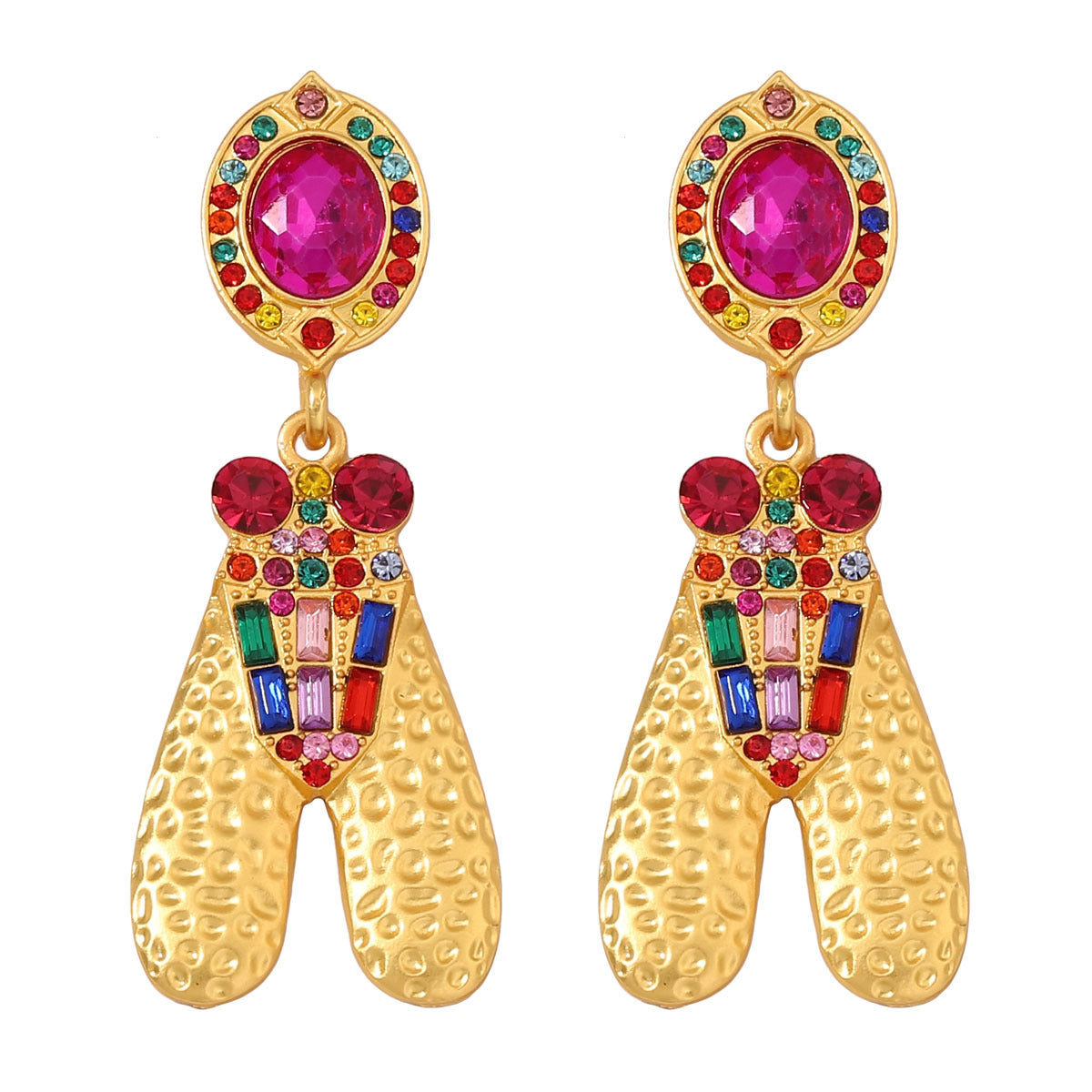 Oro Pendiente hermoso con estilo único