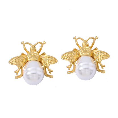 Perla Pendiente vintage hecho a mano