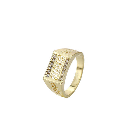 Oro Anillo artesanal delicado