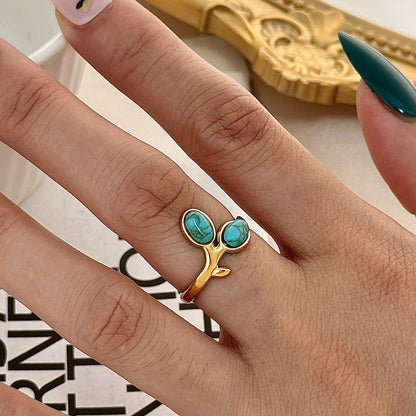 Oro Anillo artesanal delicado