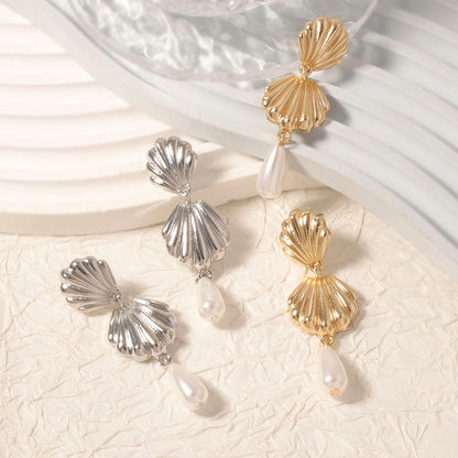 Perla Pendiente vintage hecho a mano