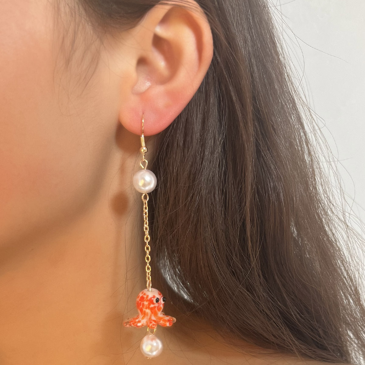 Perla Pendiente artesanal delicado