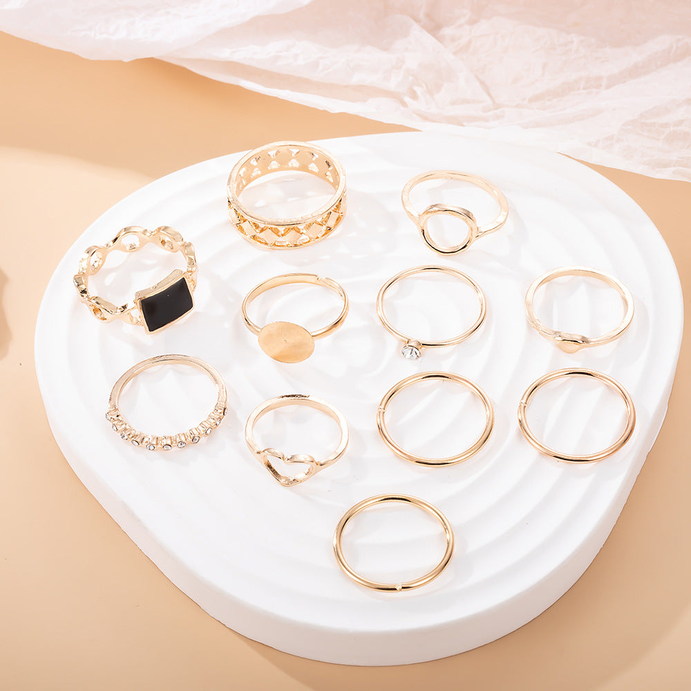 Oro Anillo artesanal delicado