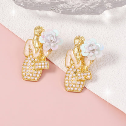 Perla Pendiente clásico con encanto atemporal