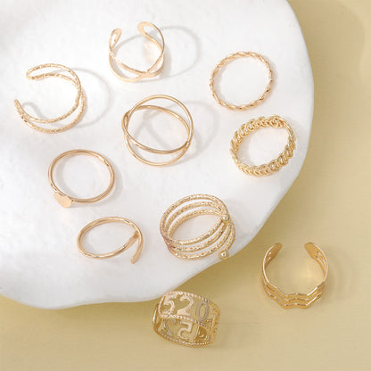 Oro Anillo hermoso con estilo único