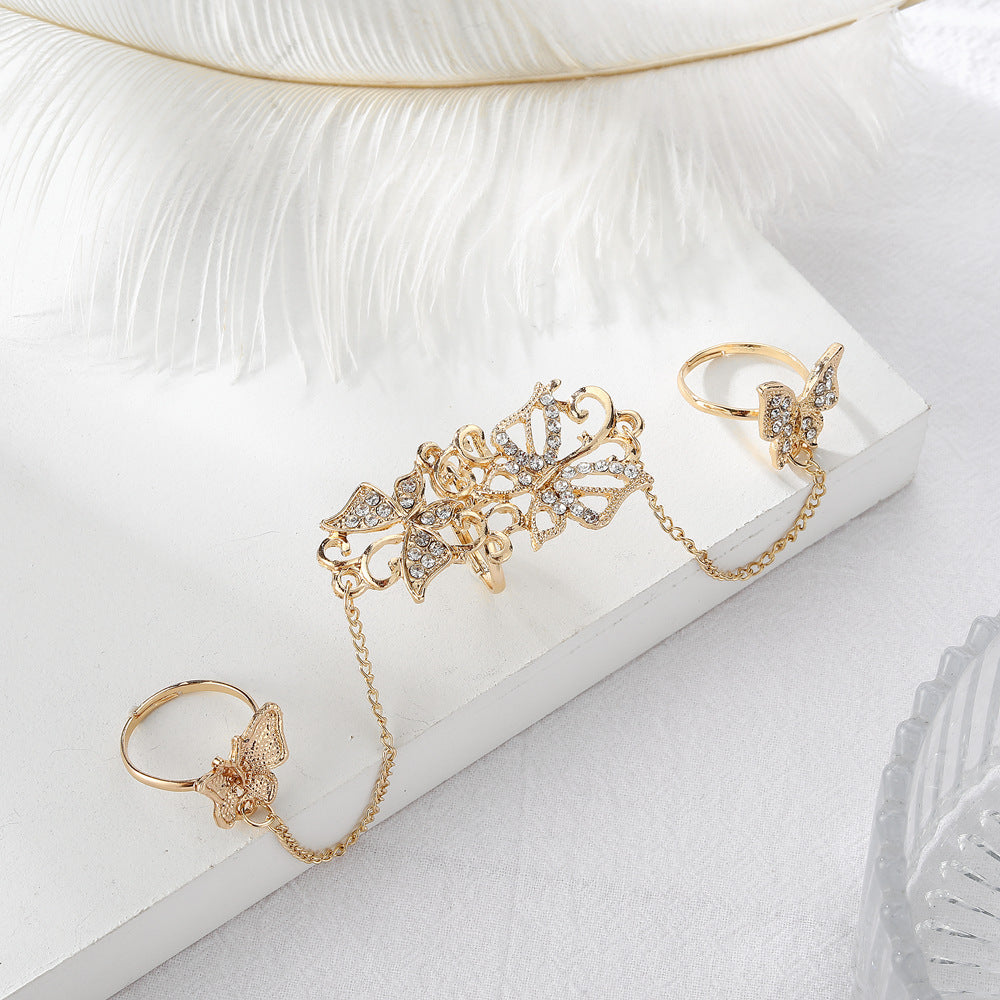 Oro Anillo artesanal delicado