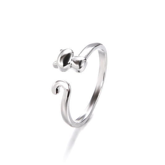 Plata Anillo hermoso con estilo único