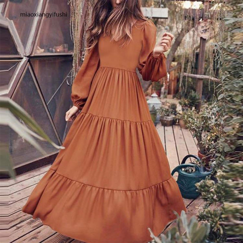 KL | Vestido midi de manga larga con smoking