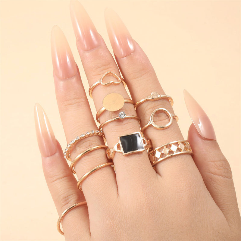 Oro Anillo artesanal delicado