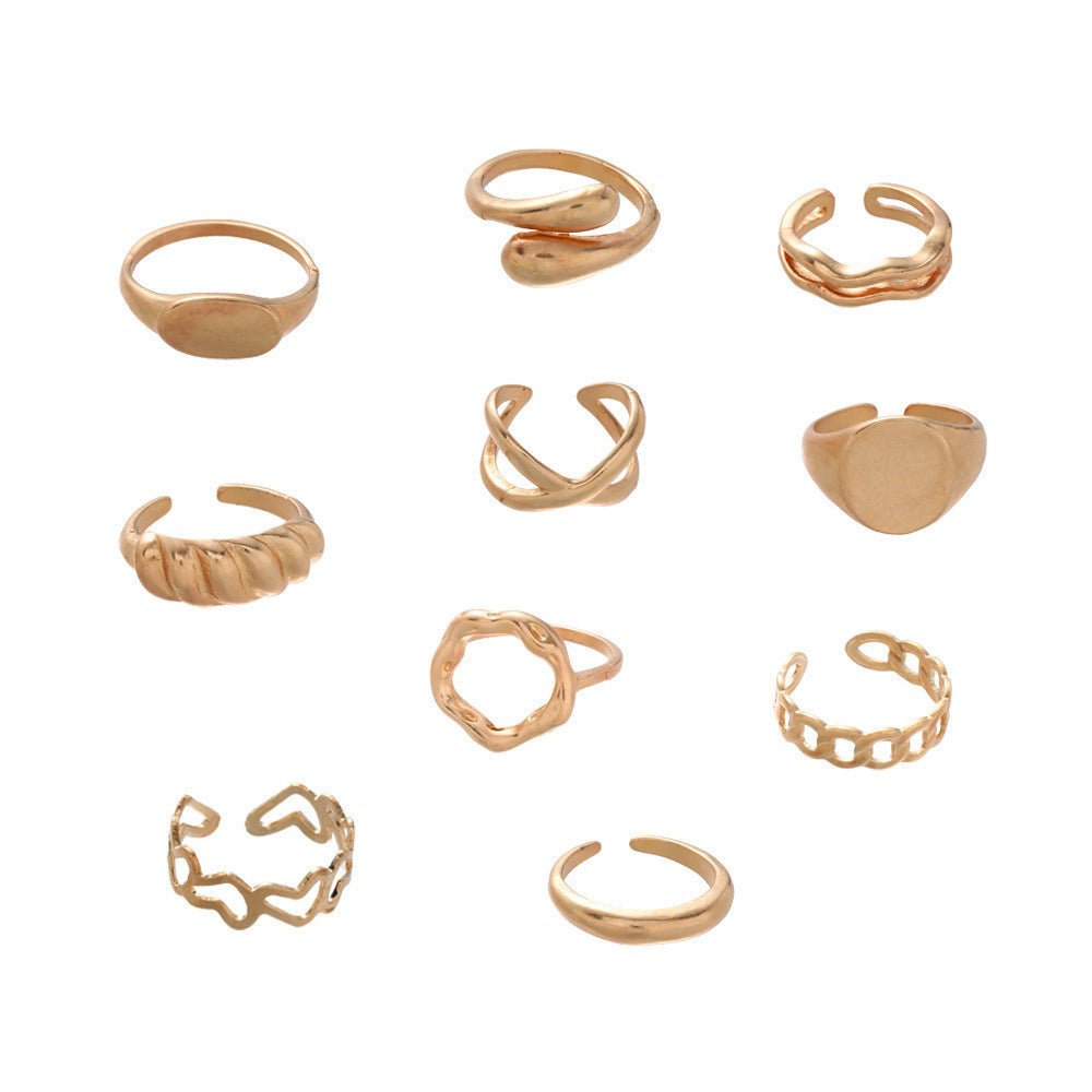 Oro Anillo clásico con encanto atemporal