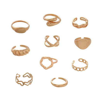 Oro Anillo clásico con encanto atemporal