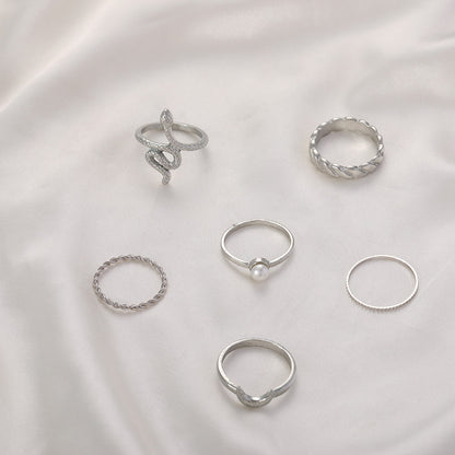 Perla Anillo hermoso con estilo único