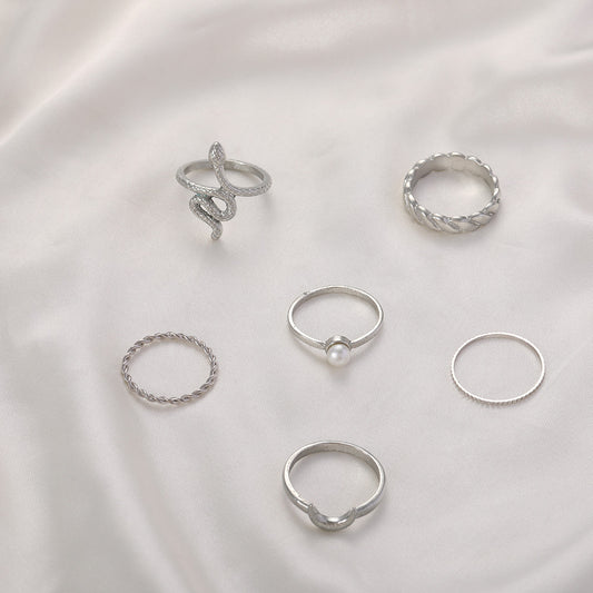 Perla Anillo hermoso con estilo único