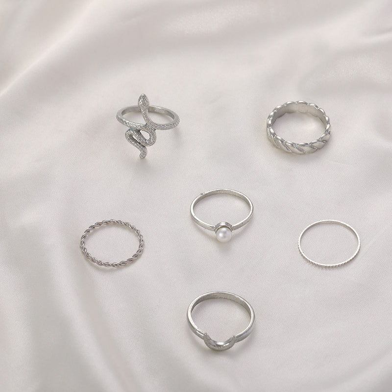 Perla Anillo hermoso con estilo único