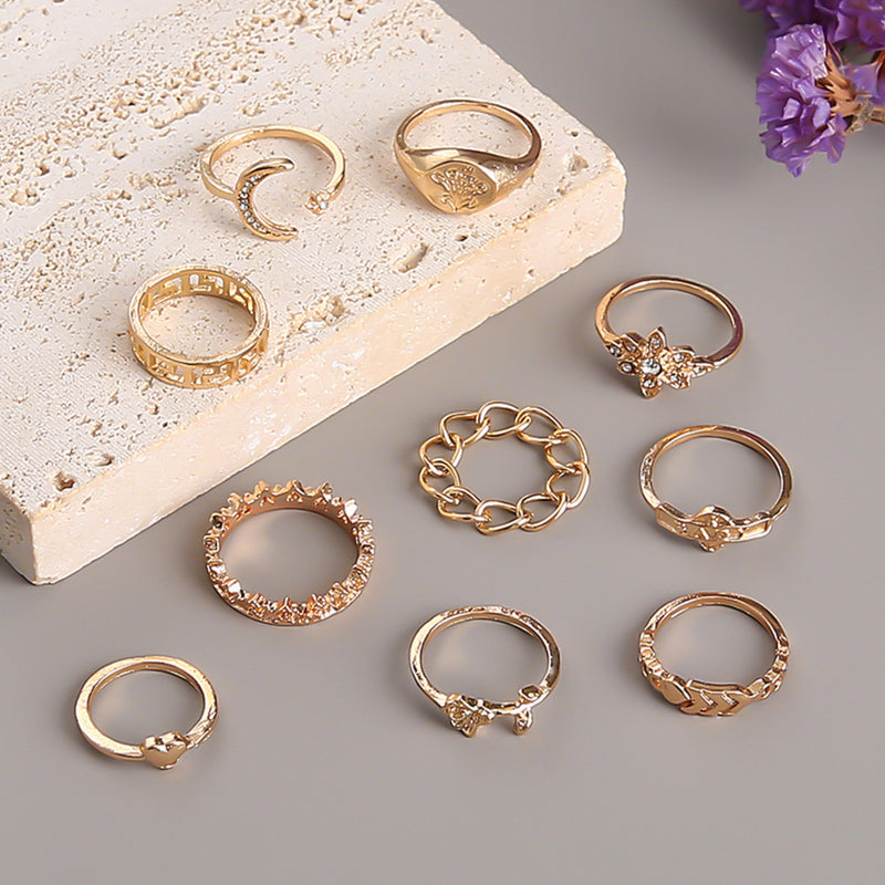 Oro Anillo clásico con encanto atemporal