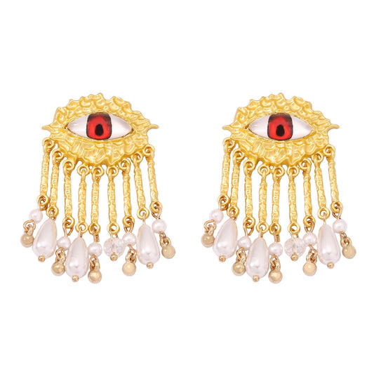 Perla Pendiente vintage hecho a mano