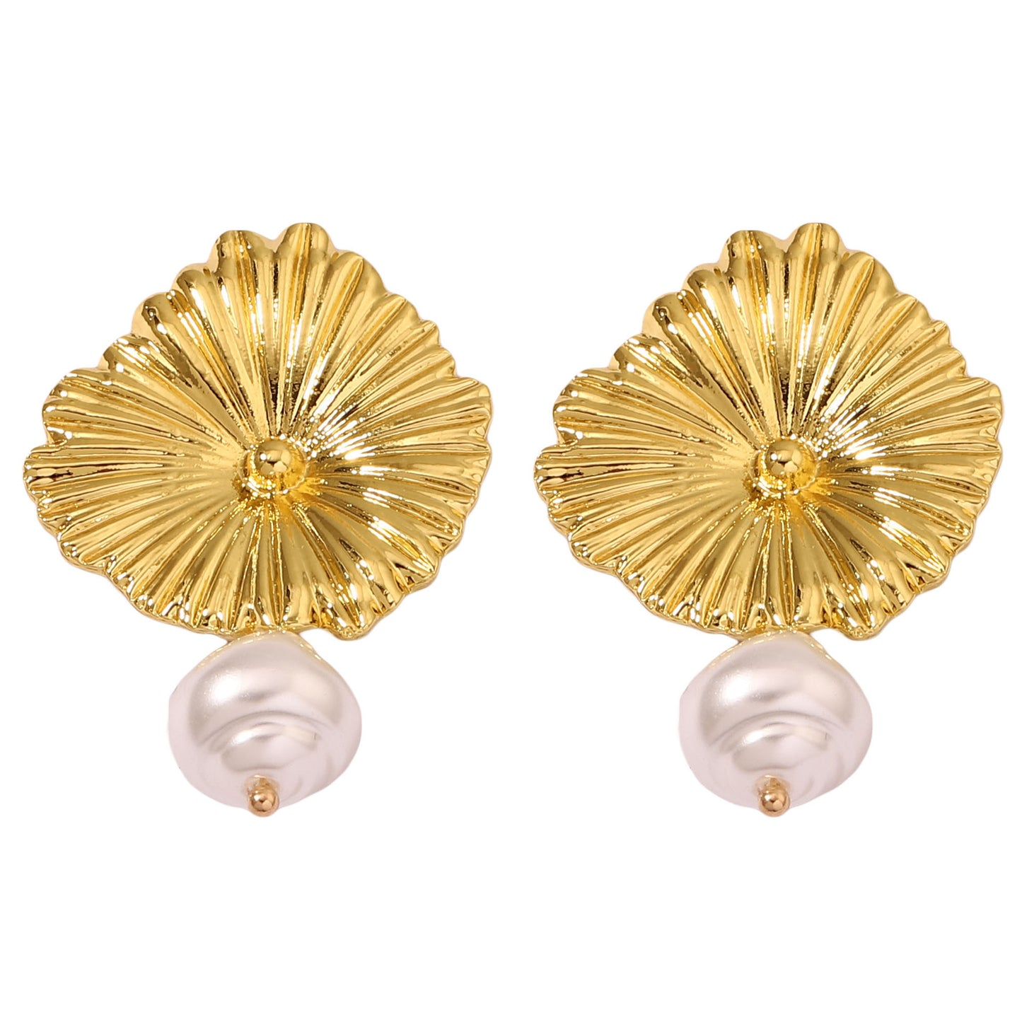 Oro Pendiente hermoso con estilo único