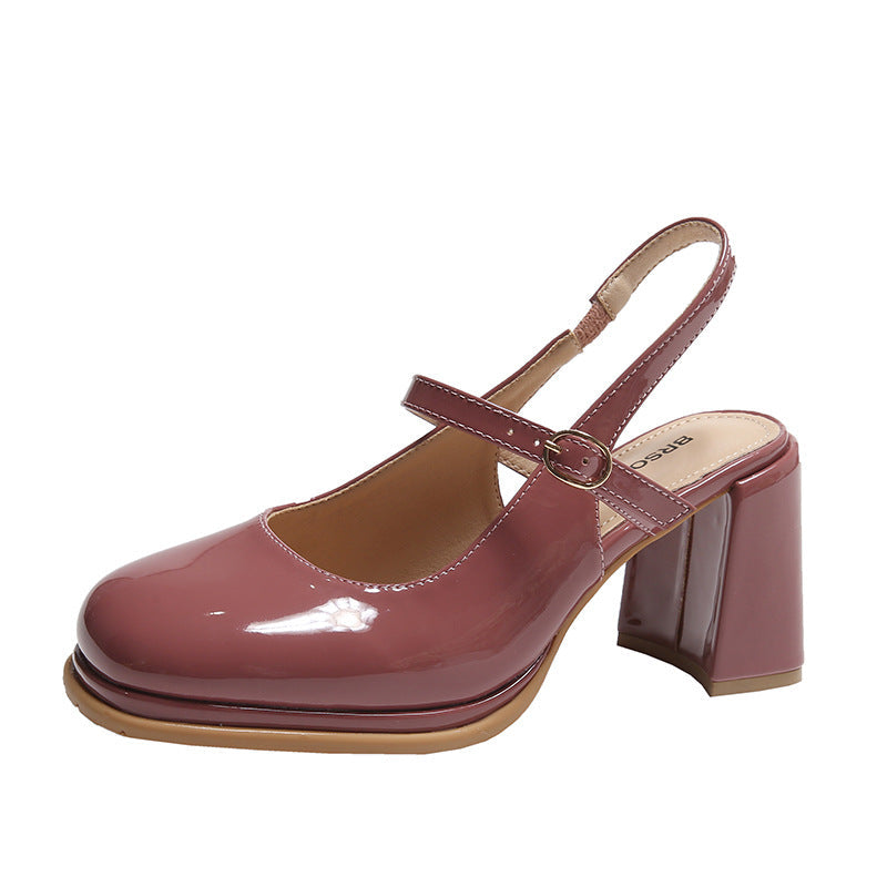 KL | Zapatos con tacón grueso y correa ajustable