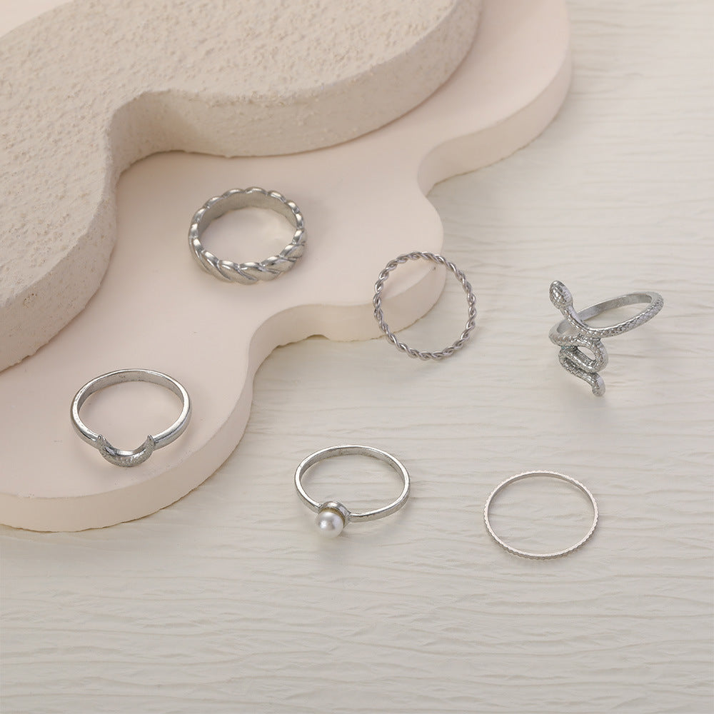 Perla Anillo hermoso con estilo único