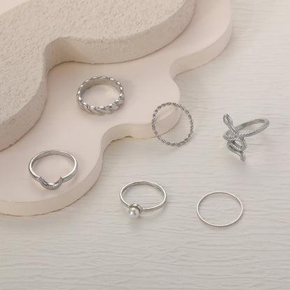 Perla Anillo hermoso con estilo único