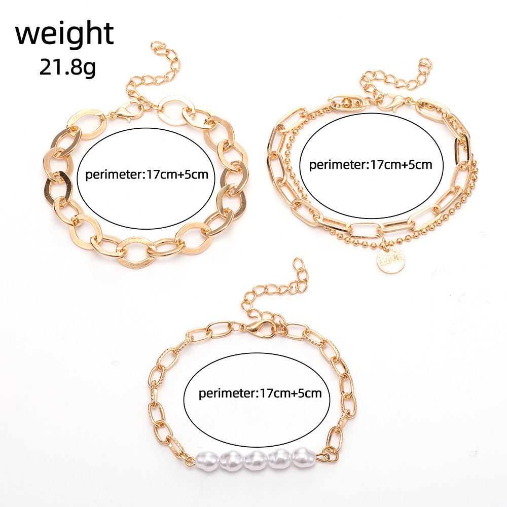 Oro Pulsera clásico con encanto atemporal