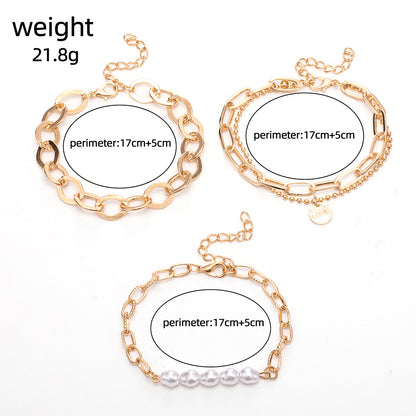 Oro Pulsera clásico con encanto atemporal