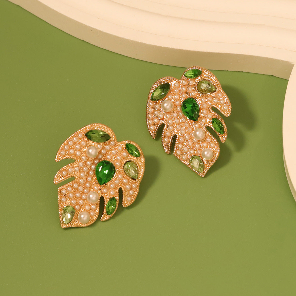 Perla Pendiente vintage hecho a mano