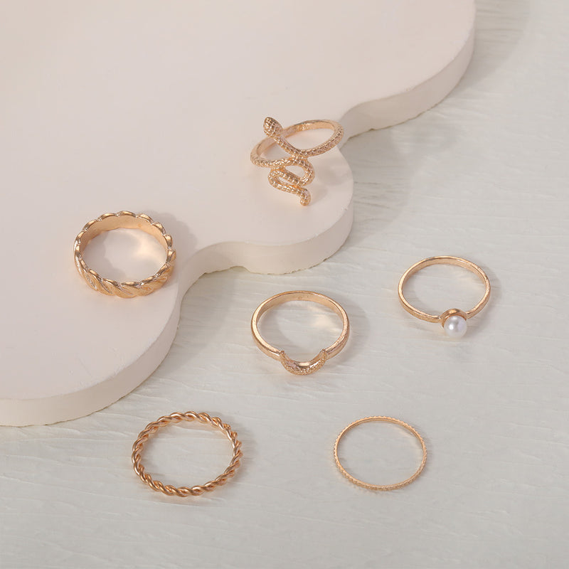 Perla Anillo hermoso con estilo único