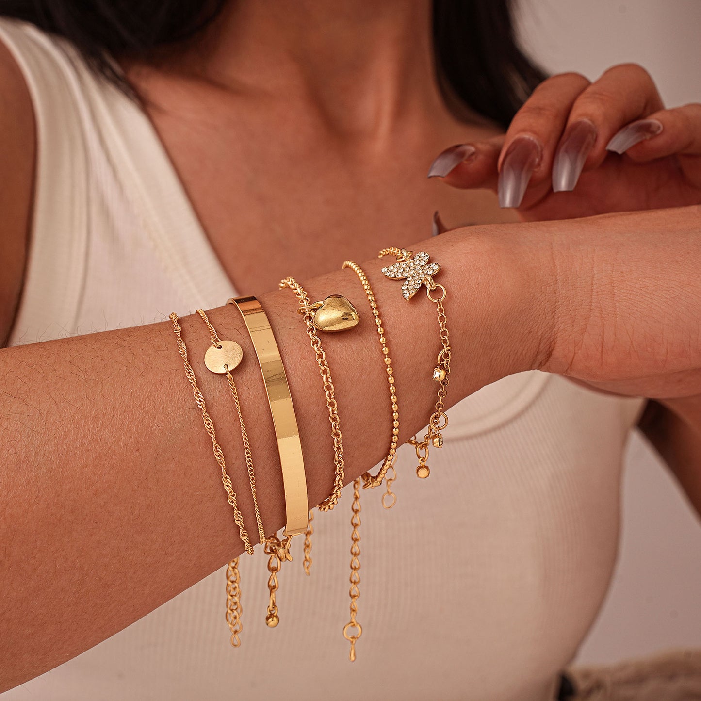 Oro Pulsera romántico para momentos especiales