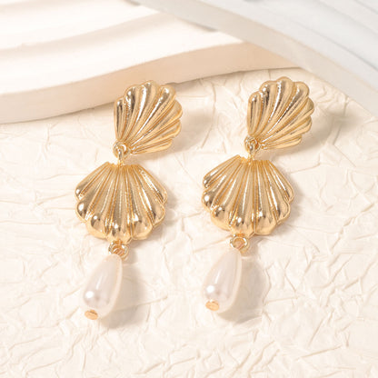 Perla Pendiente vintage hecho a mano