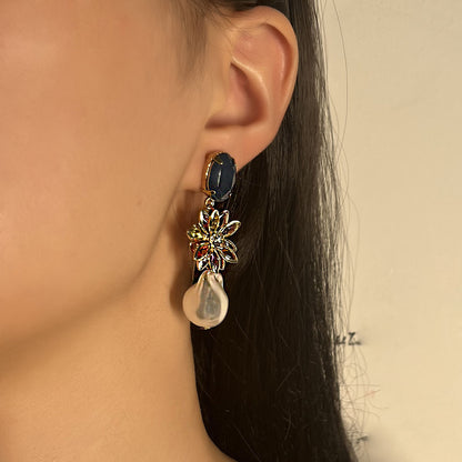 Perla Pendiente clásico con encanto atemporal