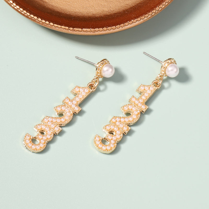 Perla Pendiente encantador para cualquier ocasión