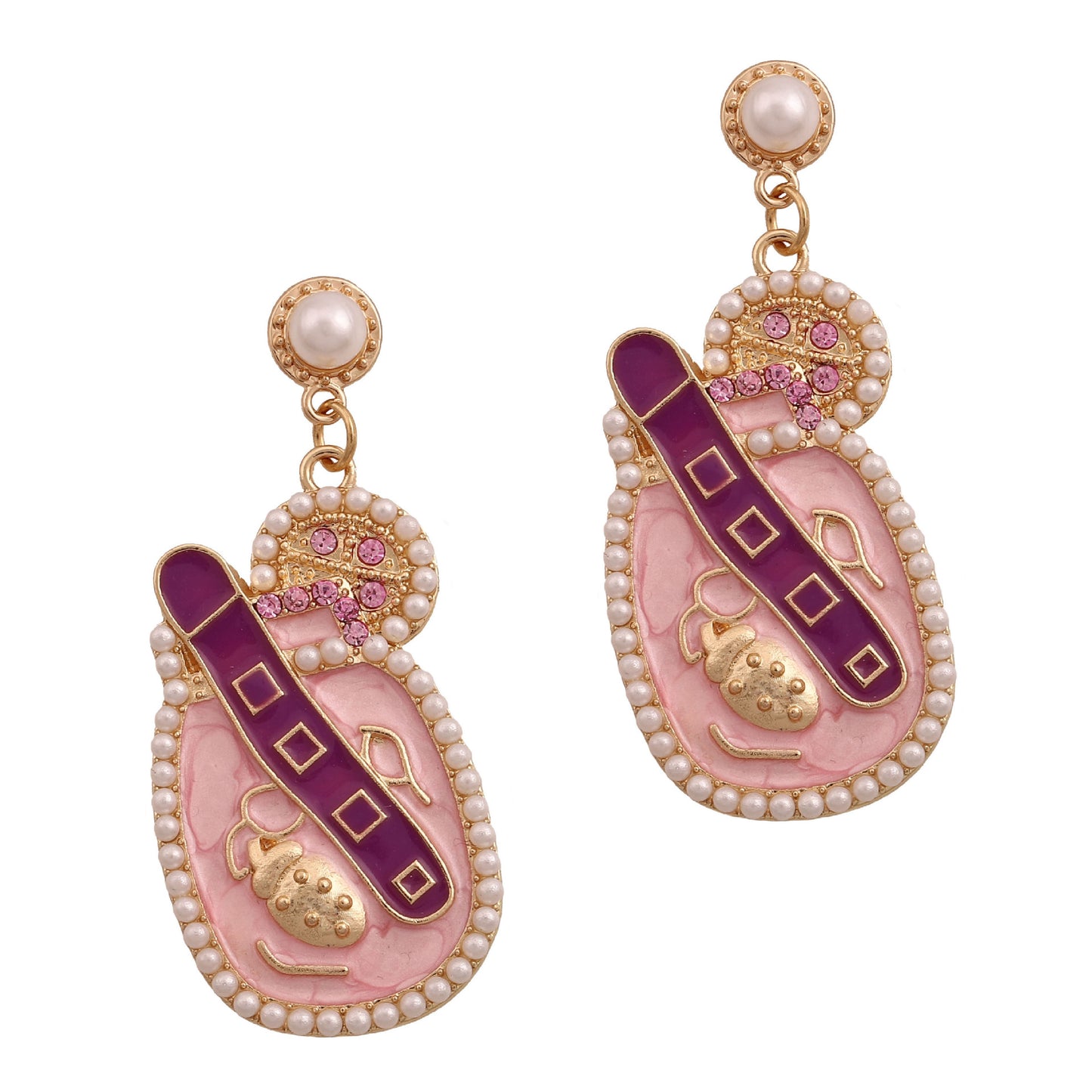 Perla Pendiente artesanal delicado