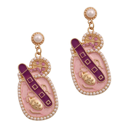 Perla Pendiente artesanal delicado