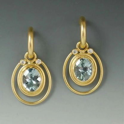 Oro Pendiente artesanal delicado