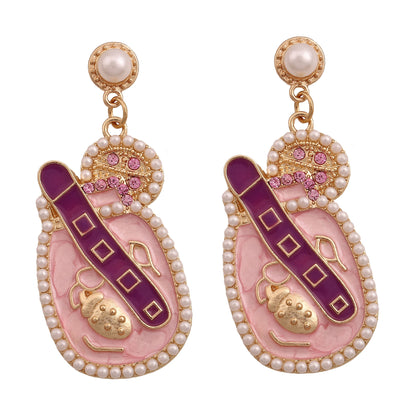 Perla Pendiente artesanal delicado