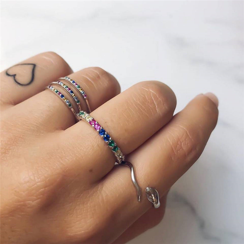 Plata Anillo elegante para toda ocasión