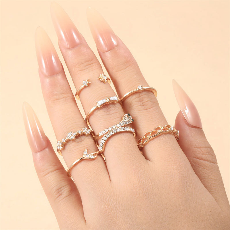 Oro Anillo hermoso con estilo único