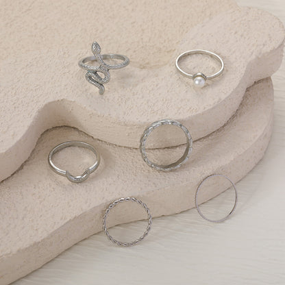 Perla Anillo hermoso con estilo único