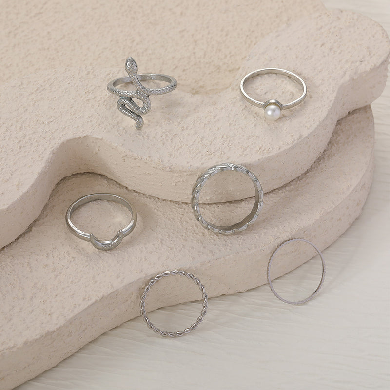 Perla Anillo hermoso con estilo único