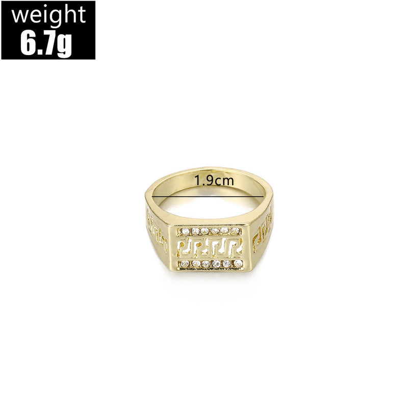 Oro Anillo artesanal delicado