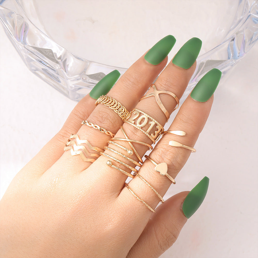 Oro Anillo hermoso con estilo único