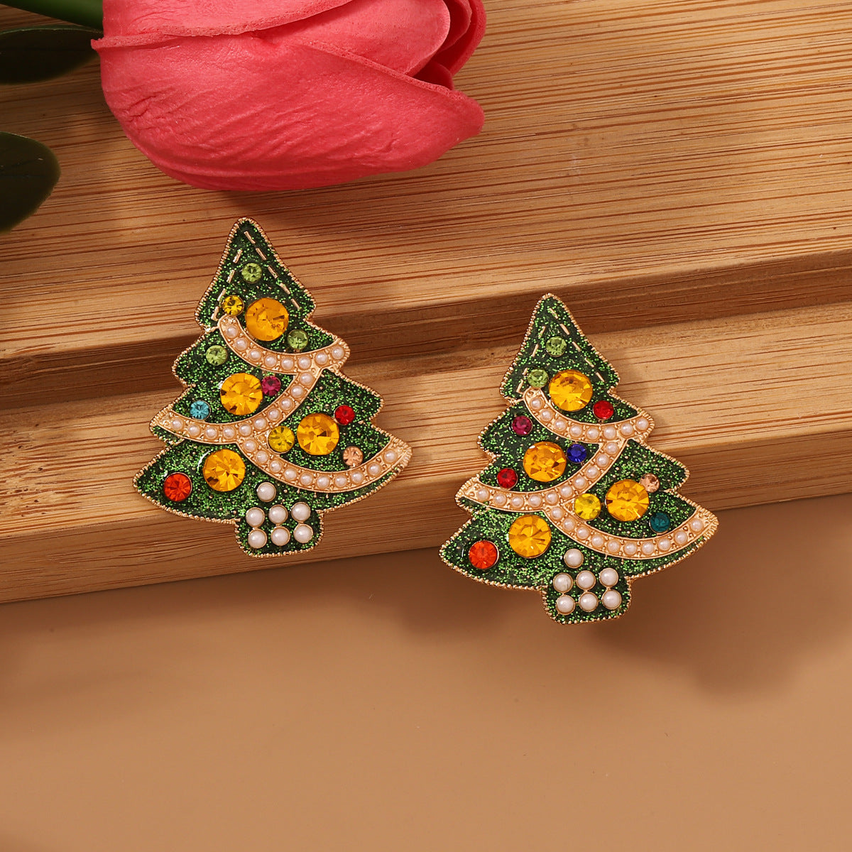 Perla Pendiente vintage hecho a mano