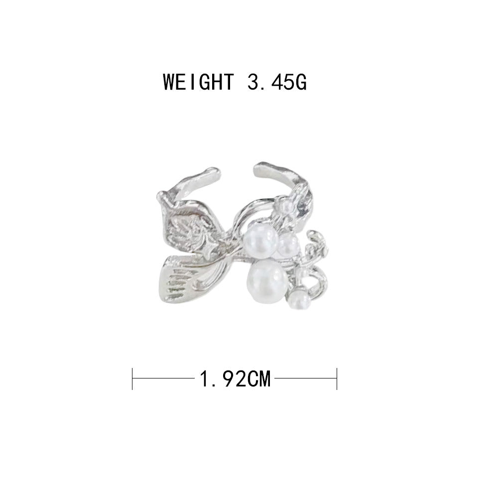 Perla Anillo hermoso con estilo único