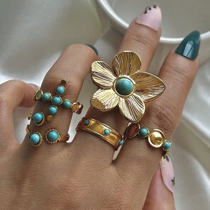 Oro Anillo elegante para toda ocasión